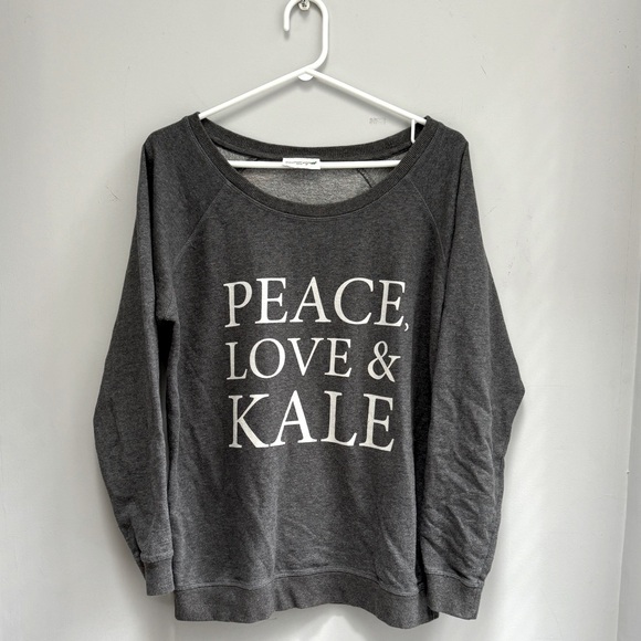 Deliciously Ella Scoop Neck Sweatshirt Grey L - Picture 1 of 5